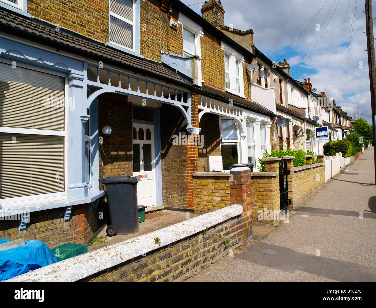 A row of terraced houses in Lewisham London SE4 Stock Photo Alamy