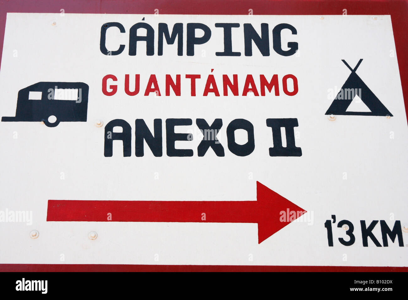 Campsite called Guantanamo on Gran Canaria in The Canary islands Stock Photo