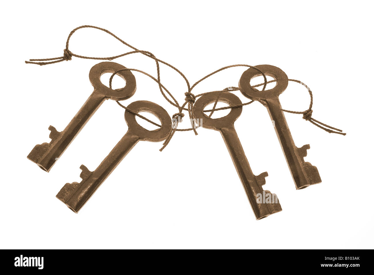 Keys with String Attached Stock Photo - Alamy