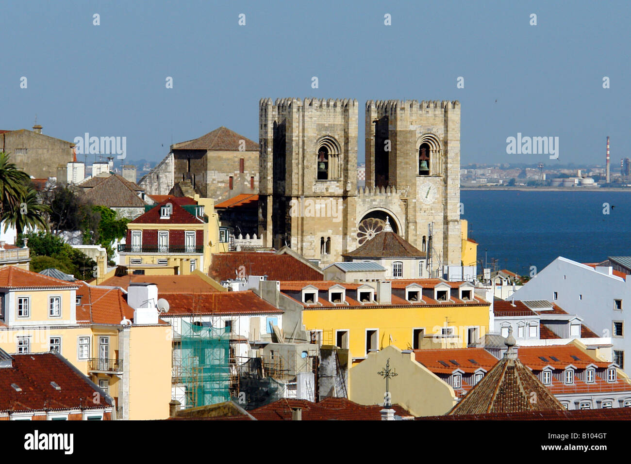 View of Sé de Lisboa, Cathedral in Lisbon Stock Photo