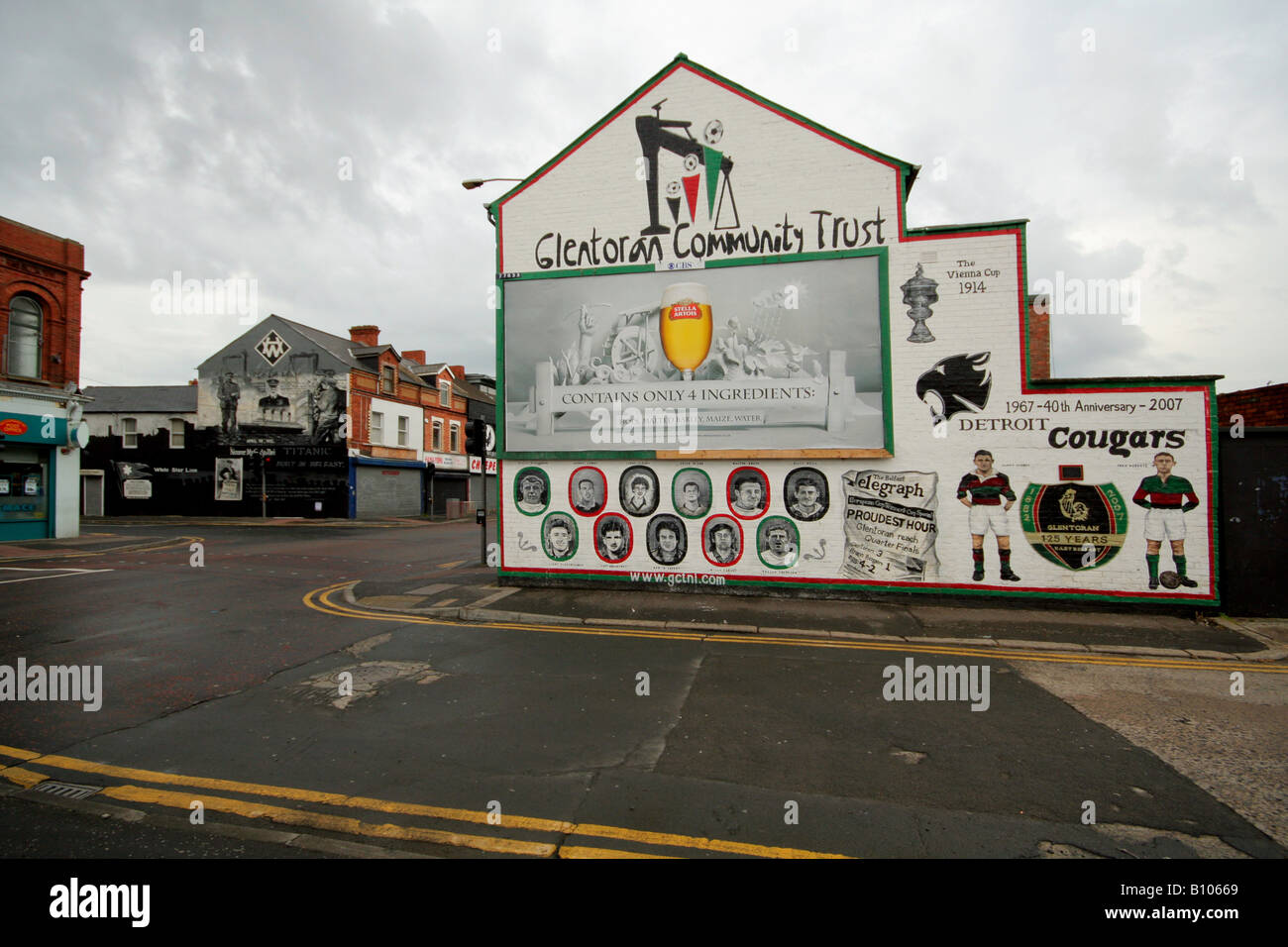 Murals in east Belfast Northern Ireland Stock Photo