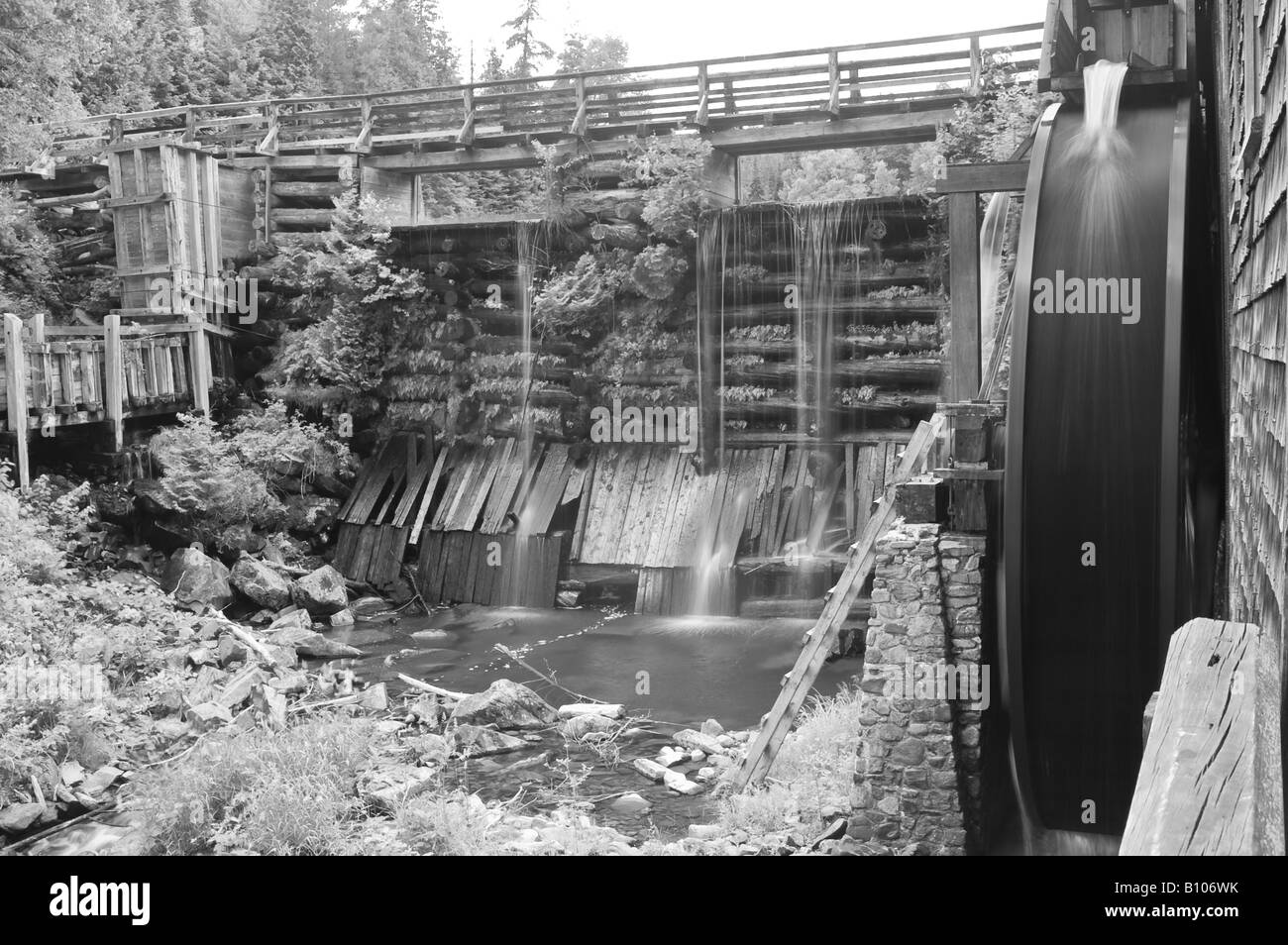 The historic sawmill at King's Landing Historic Settlement, near