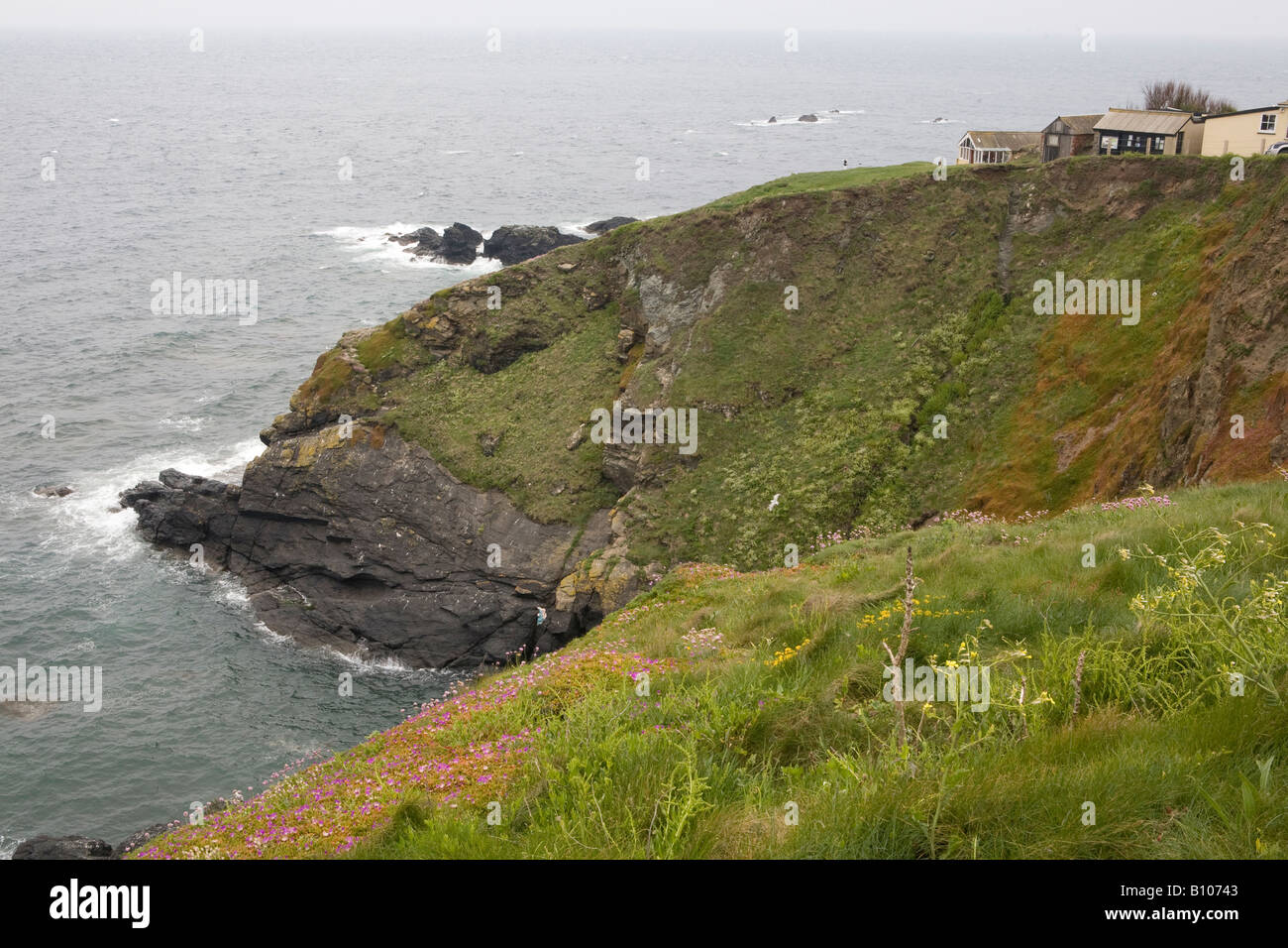 Coastal view Lizard Point Cornwall Stock Photo
