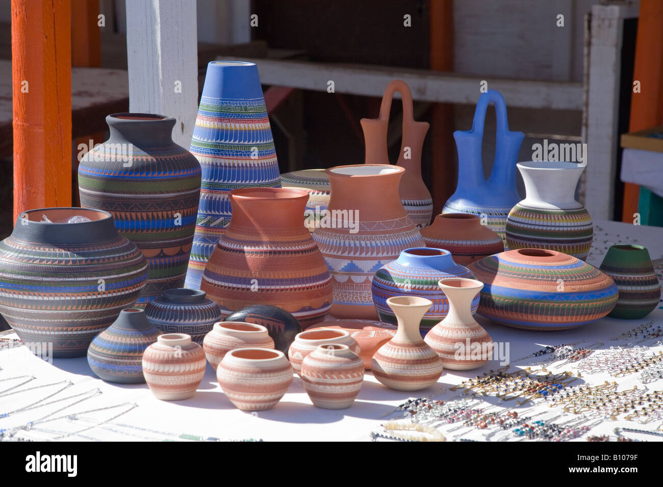 Indian Pottery on sale at Grand Canyon National Park South Rim Arizona USA Stock Photo Alamy