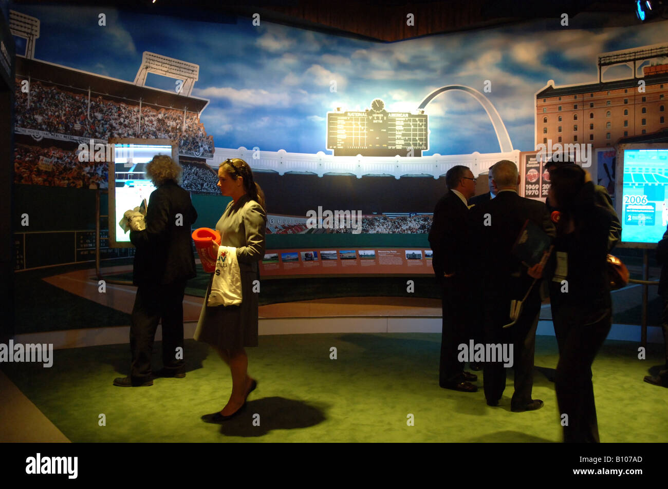 Baseball stadium exhibit at the newly opened Sports Museum of America