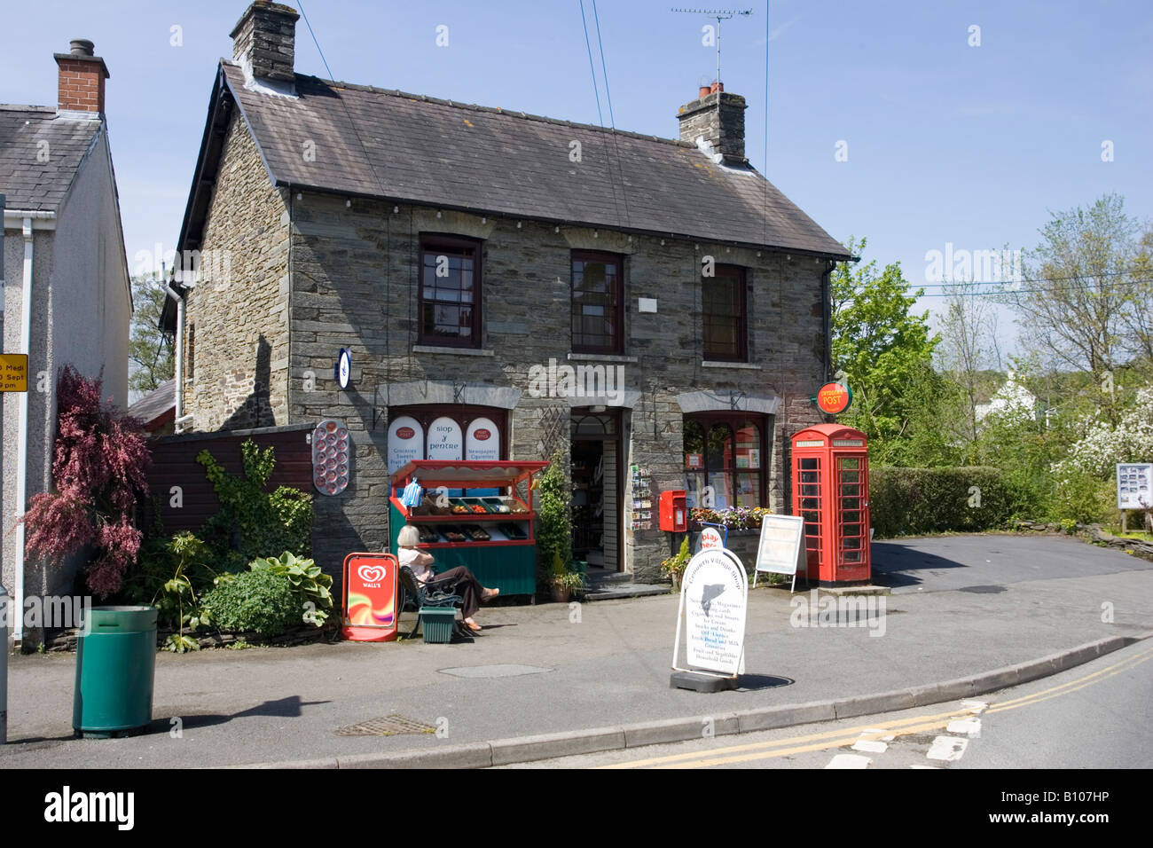 Village shop and post office Cenarth Falls Wales UK Stock Photo