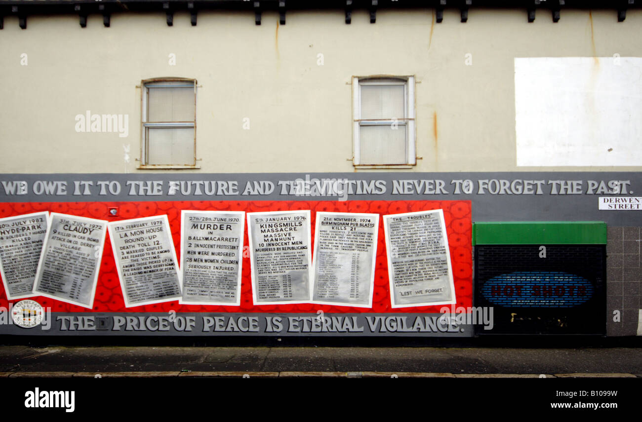 Mural painted by protestant loyalists in East Belfast Northern Ireland Stock Photo