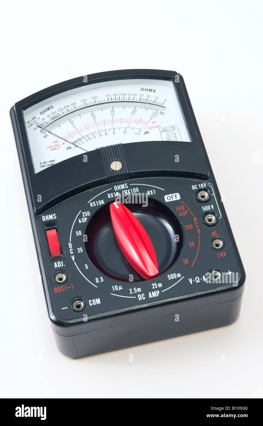 Analogue Multimeter on white background Stock Photo Alamy