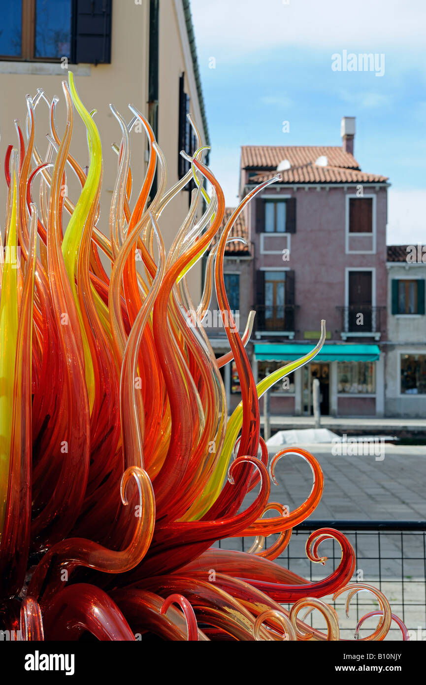 Europe Italy Venetia lagoon of Venice Murano island artistic glass work in the old country center Stock Photo