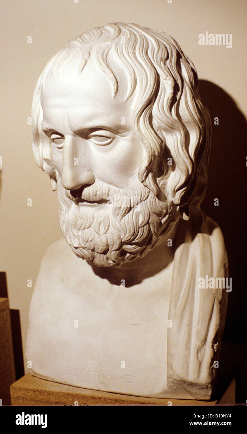Euripides bust Greece Stock Photo