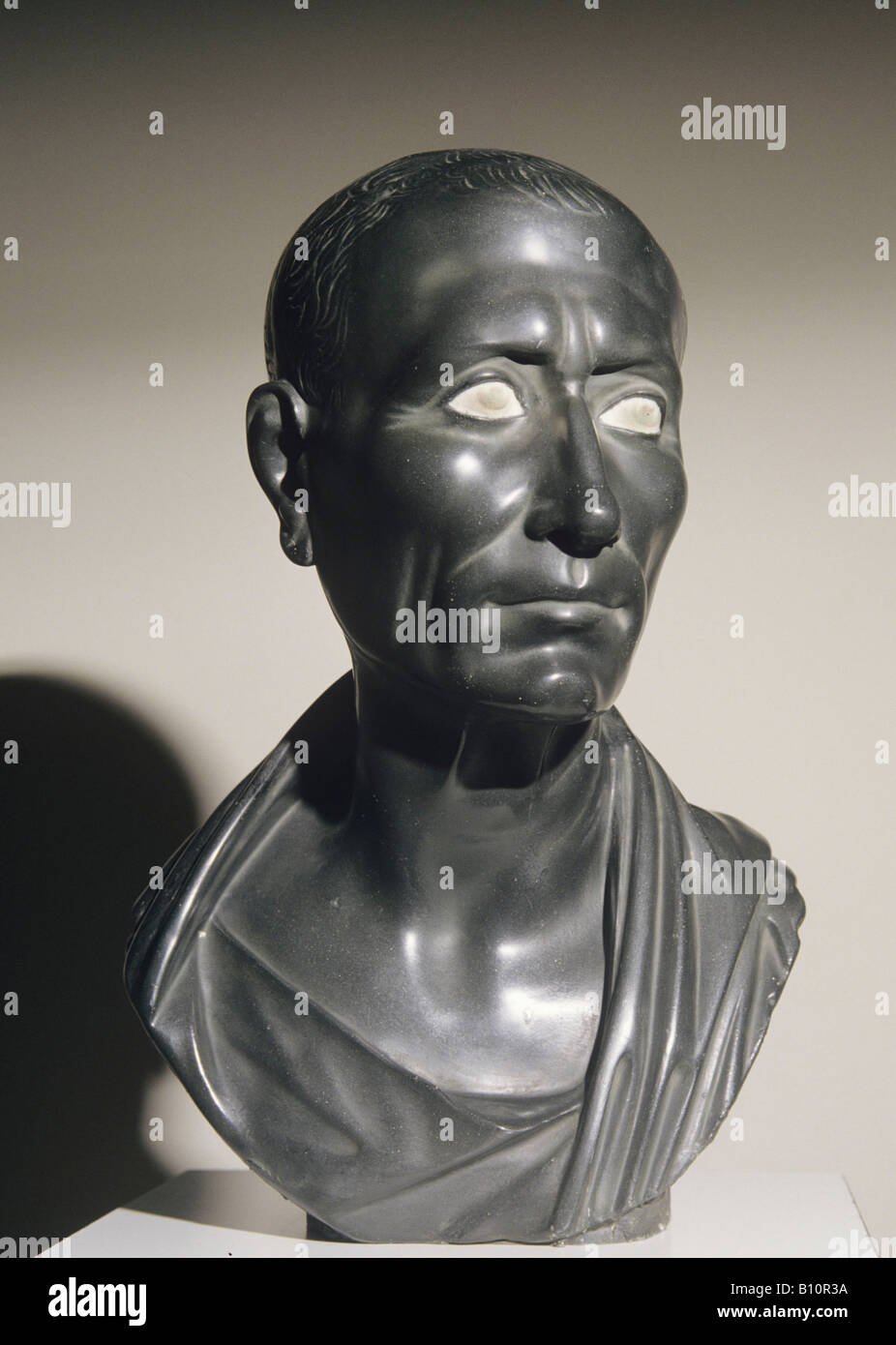 Julius Caesar bronze bust Stock Photo