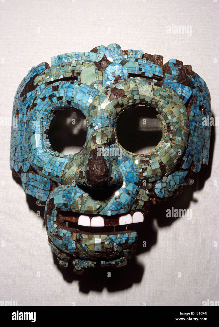 Serpent mask of Tlaloc. Aztec. Stock Photo