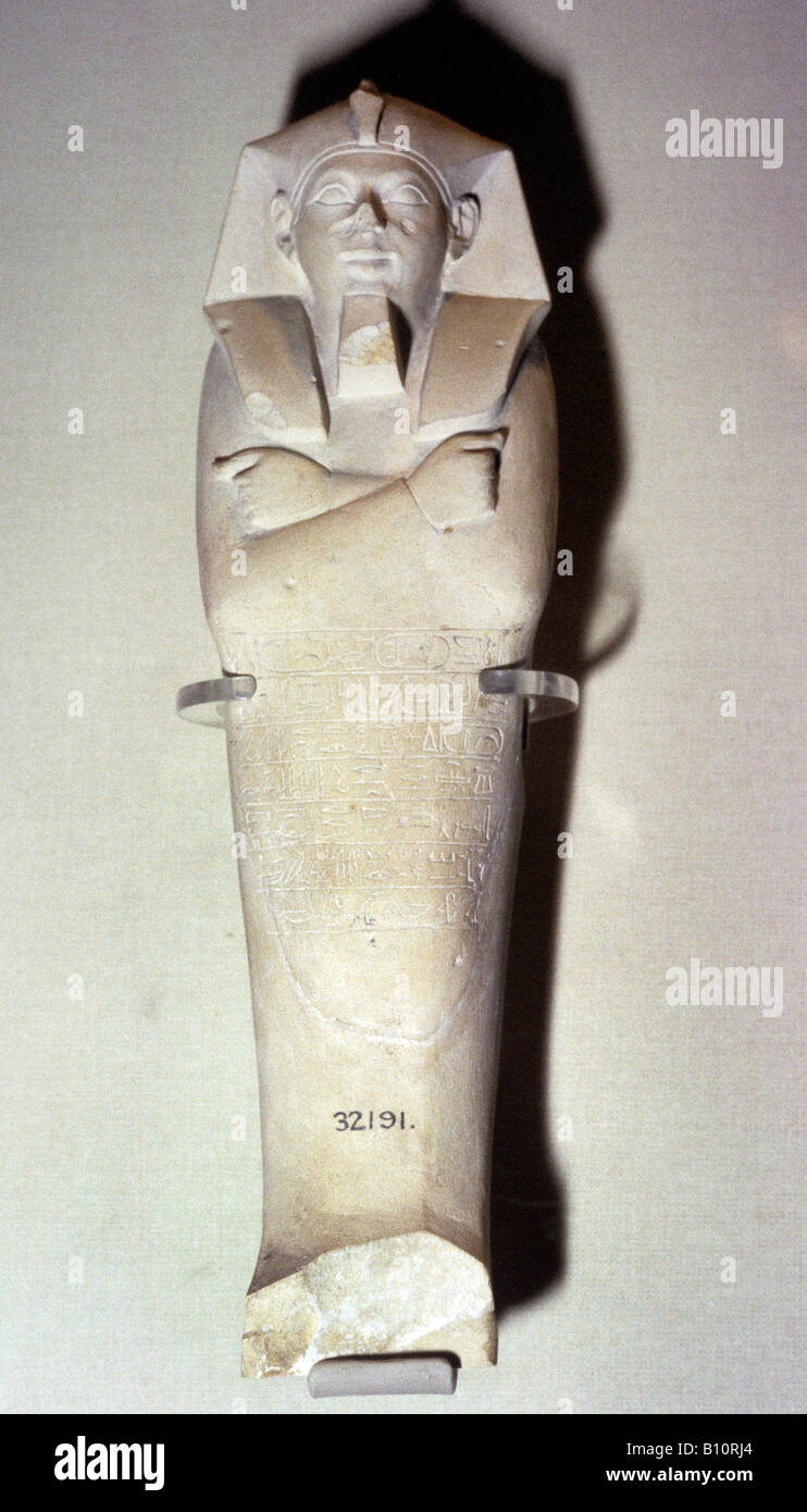 Amosis shabti figure,18th Dynasty, 1546 BC. Egypt Stock Photo