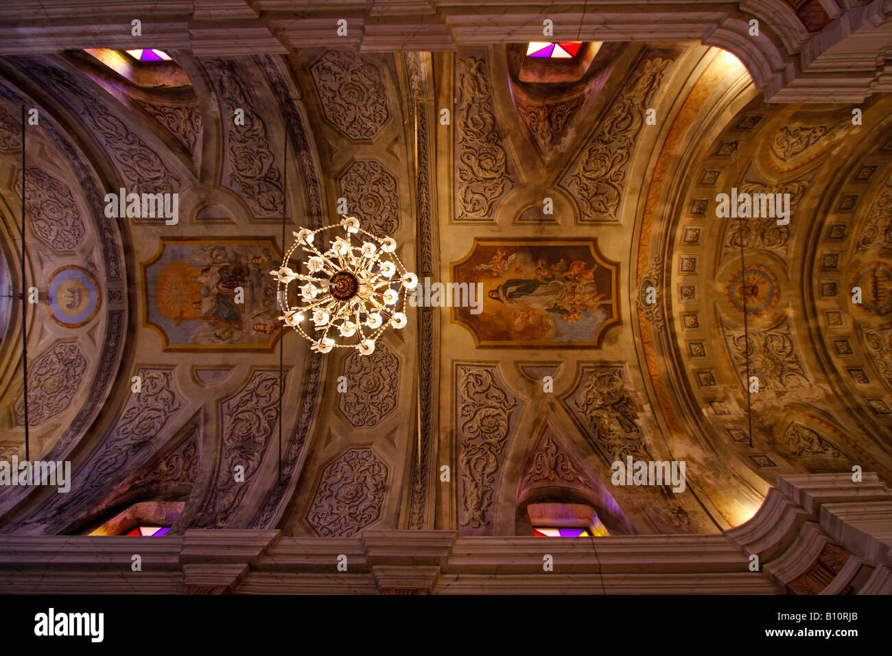 ceiling inside the roman catholic church in Cargese Corsica France Stock Photo