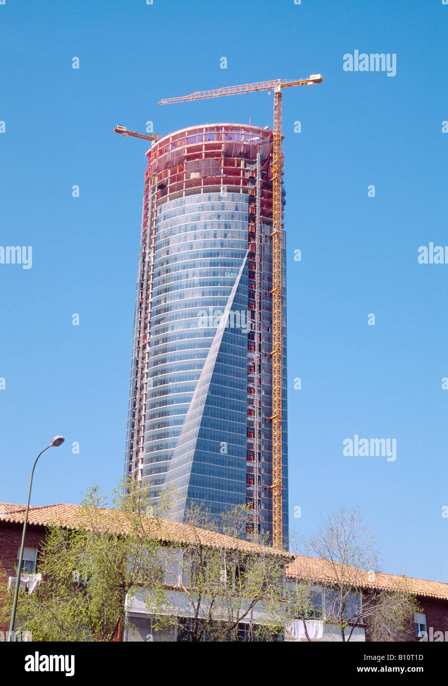 Tower Espacio under construction. Madrid. Spain. Stock Photo