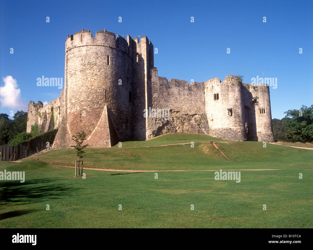 Chepstow Castle - The oldest stone fortification in Britain Stock Photo ...