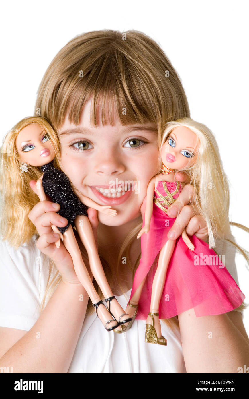 bratz doll toy young girl body image cartoon distorted bimbo fashion trendy industry marketing Stock Photo