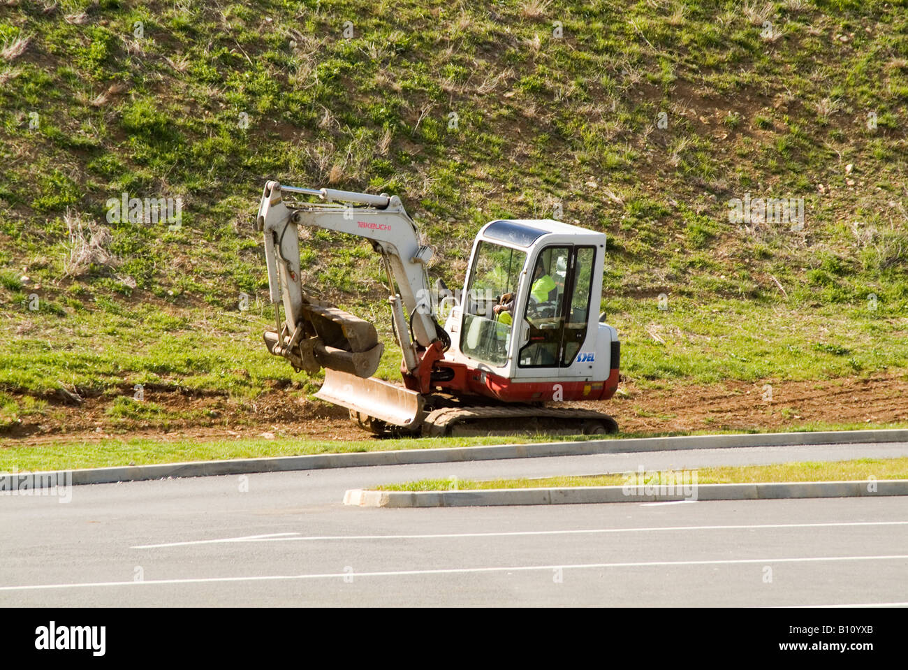 mini digger exacvator digging dig building plant hire construction ...