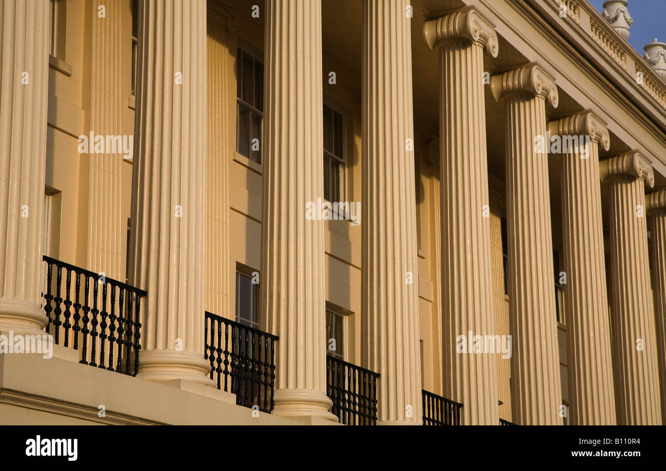 Pillars of facade of Cumberland Terrace, Regent's Park, London, England