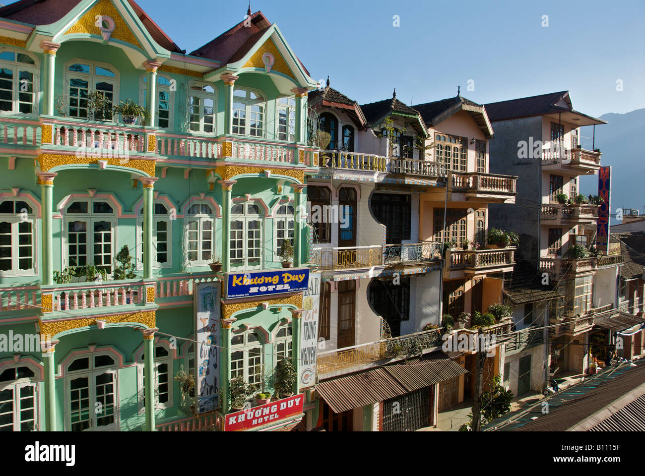 Khuong Duy Hotel Sapa Northern Vietnam Stock Photo