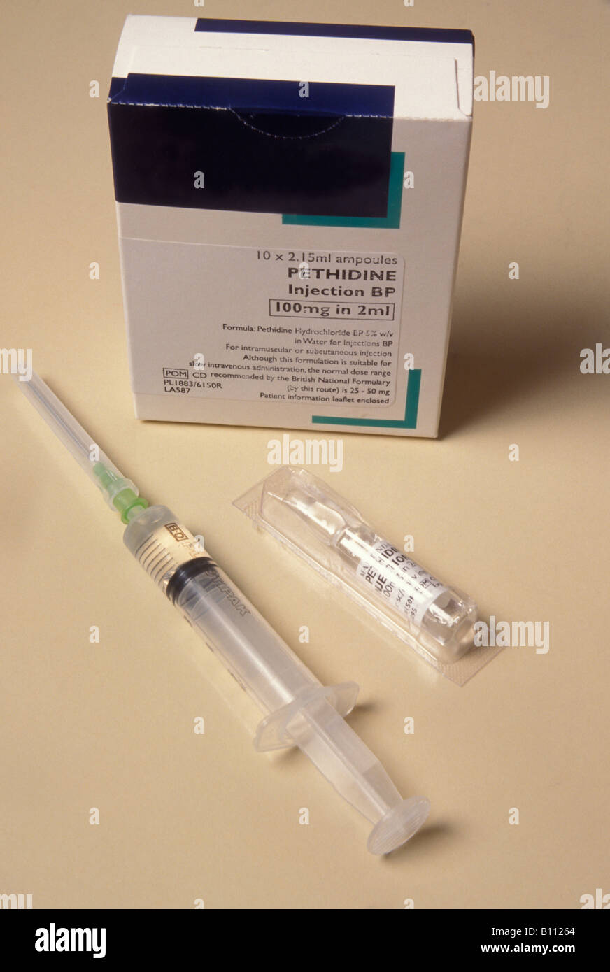 pethidin injection for pain relief during labour Stock Photo