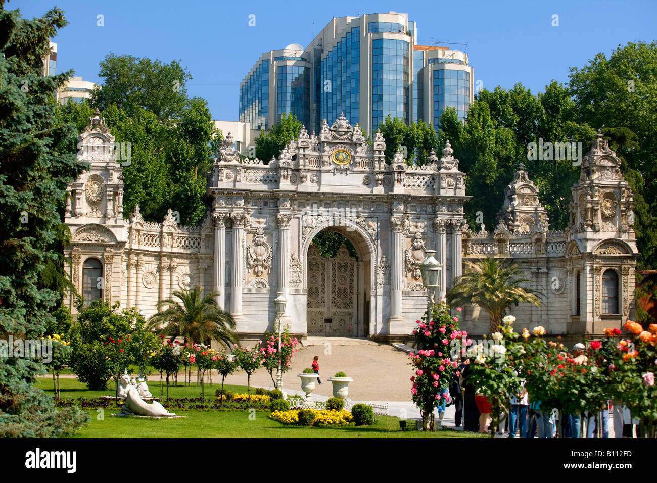 The Dolmabahce palace in istanbul Stock Photo