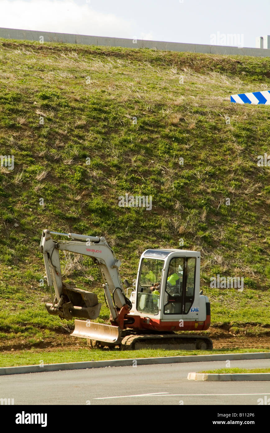 mini digger exacvator digging dig building plant hire construction ...