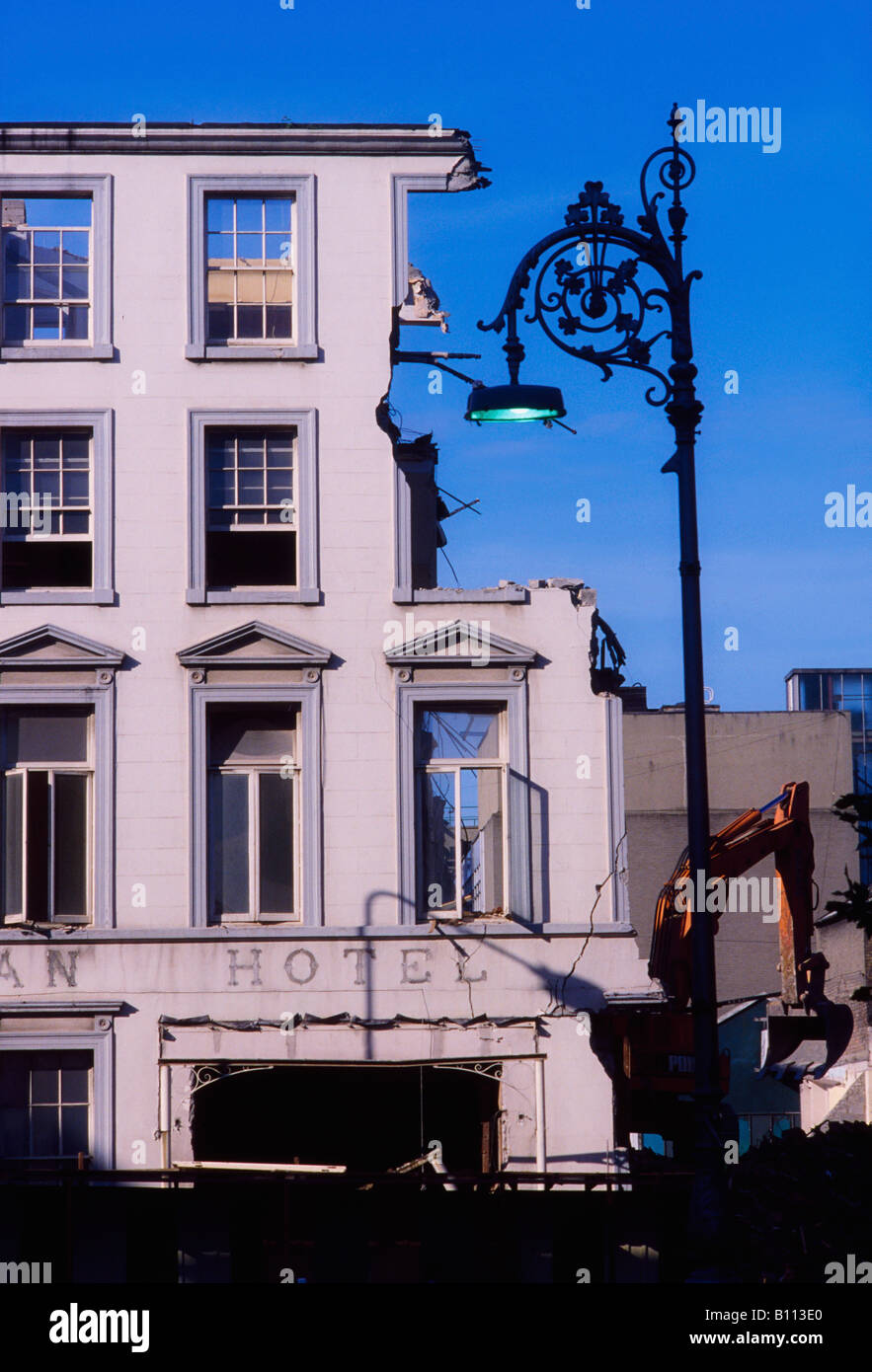 Historic dublin demolition hibernian hotel hires stock photography and