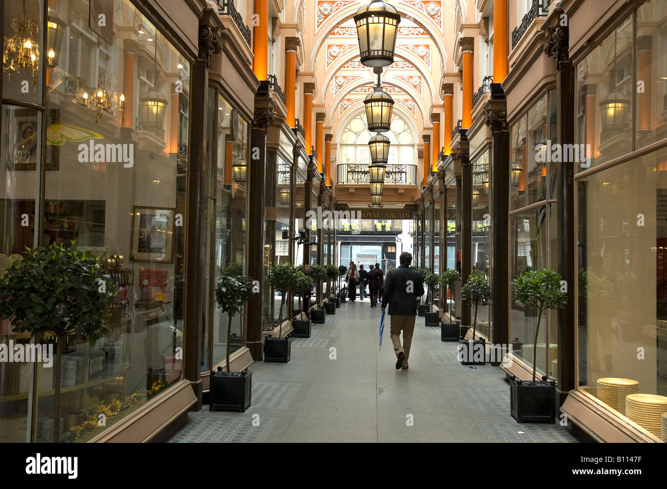 Shopping Arcade off New Bond Street in Mayfair London UK Stock Photo