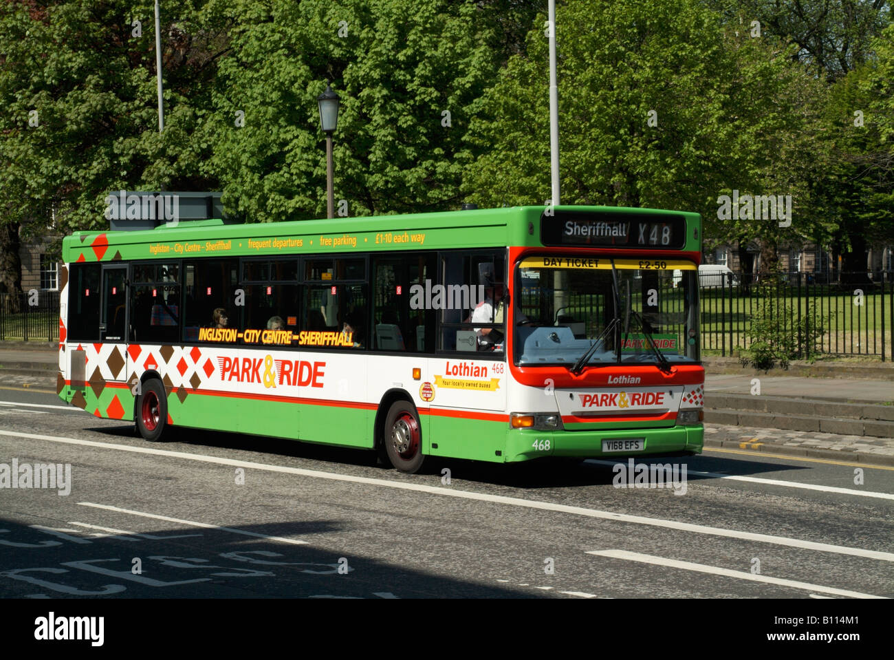 A Park & Ride bus in Edinburgh Stock Photo
