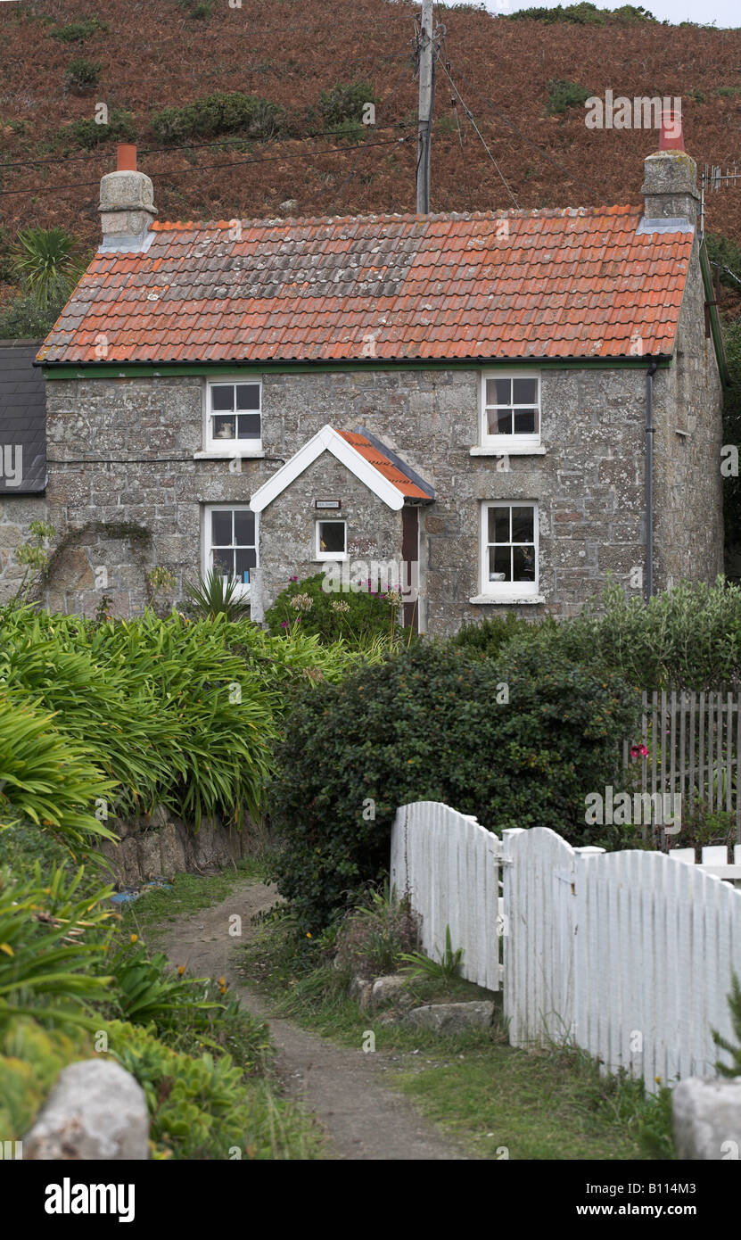 Holiday Cottage Tresco Isles Of Scilly Uk Stock Photo 17850675