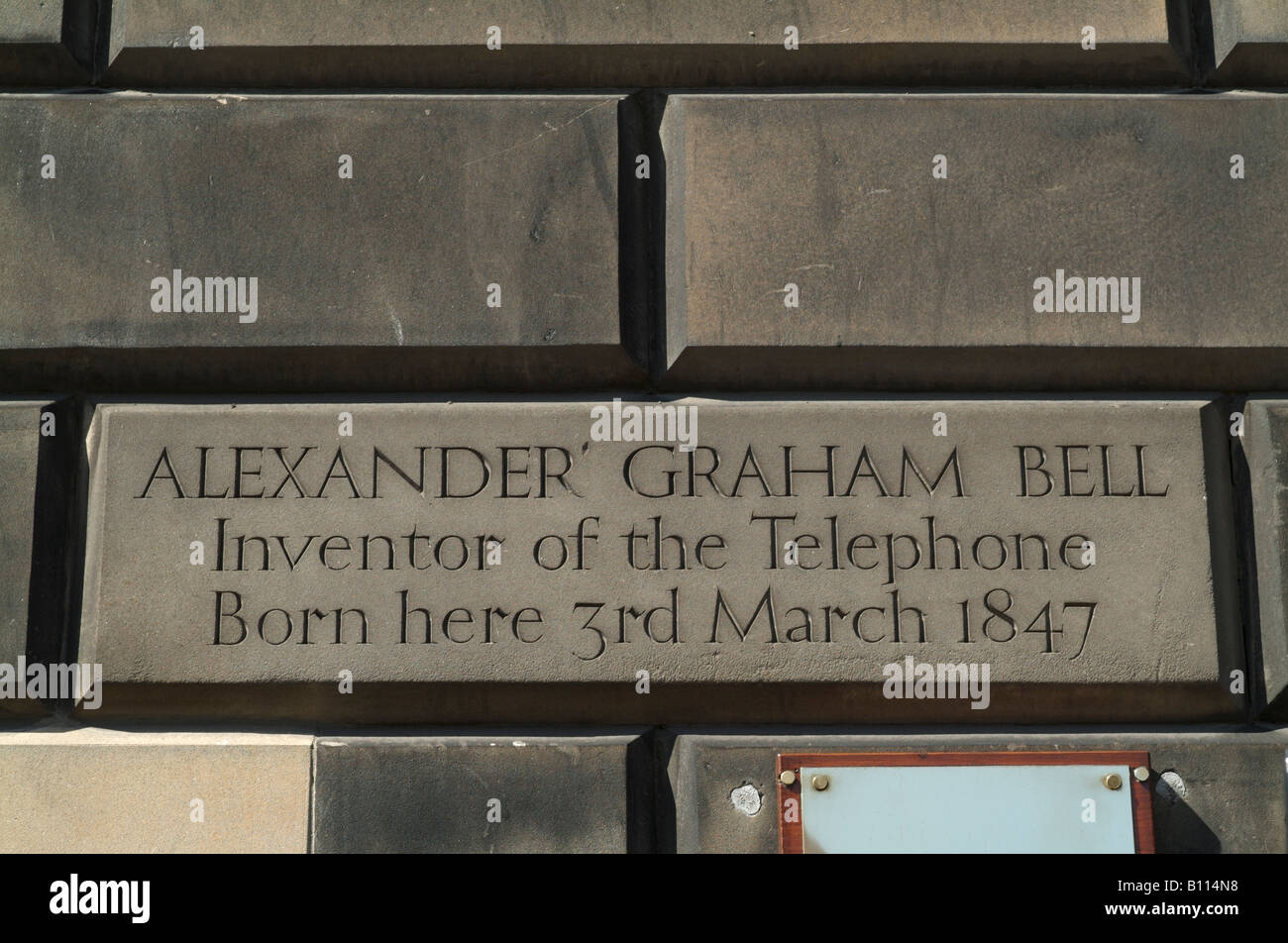 The birthplace of Alexander Graham Bell, Edinburgh Stock Photo