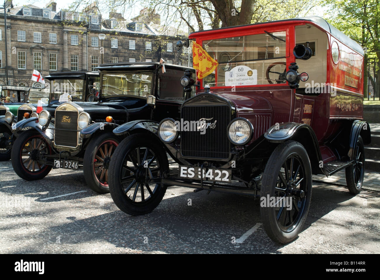 Model T Ford vehicles taking part in the 2008 Centenary Rally, Edinburgh Stock Photo