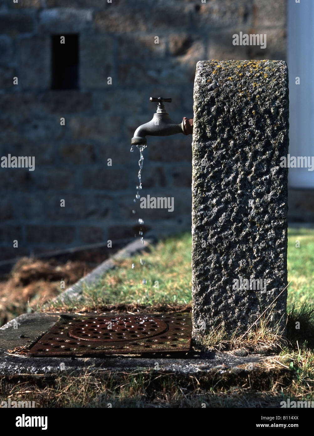 Dripping garden tap, Normandy, France Stock Photo Alamy