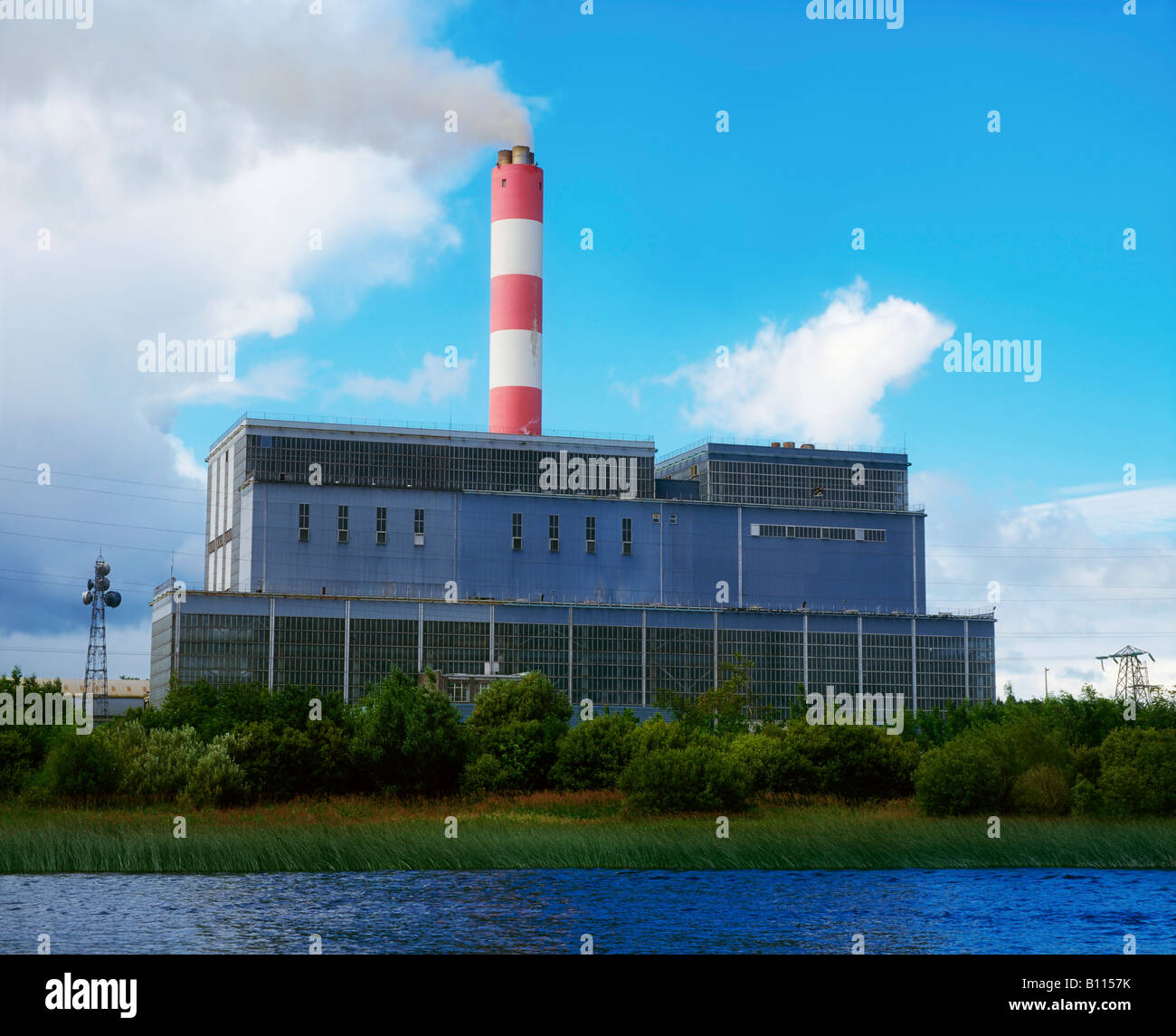 Peat burning power station, Shannonbridge, Ireland Stock Photo Alamy