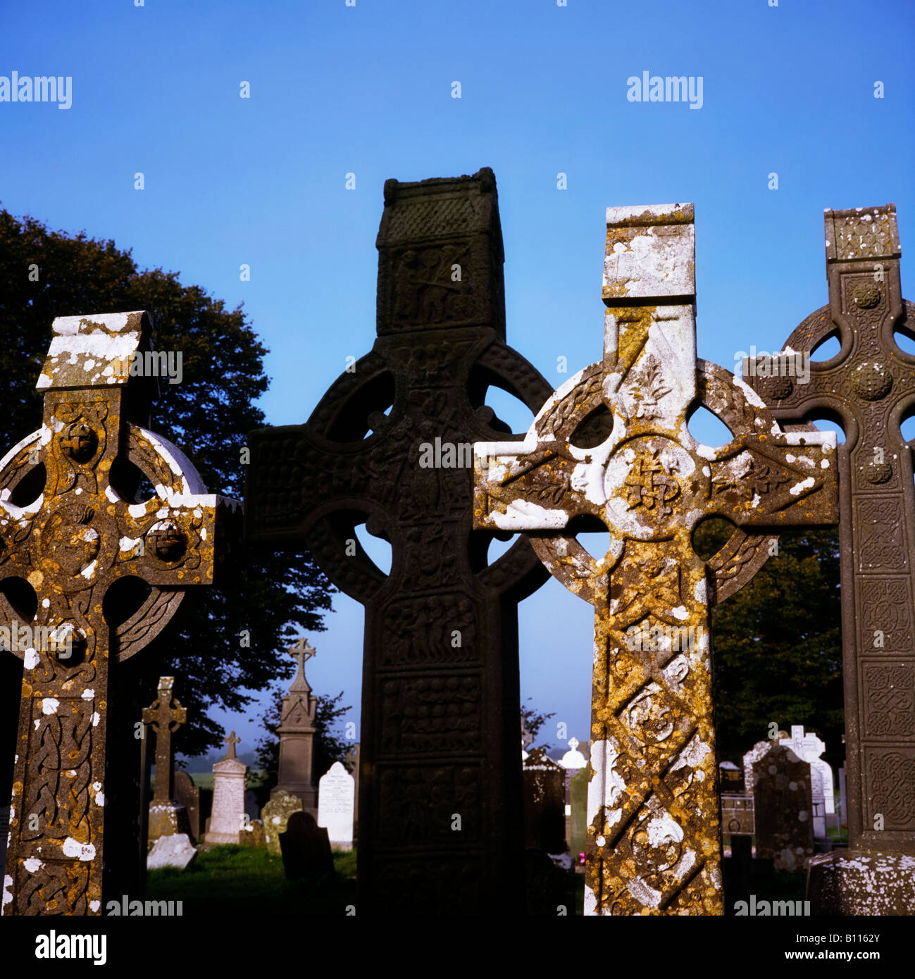High crosses, Co Louth, Monasterboice, Ireland Stock Photo Alamy