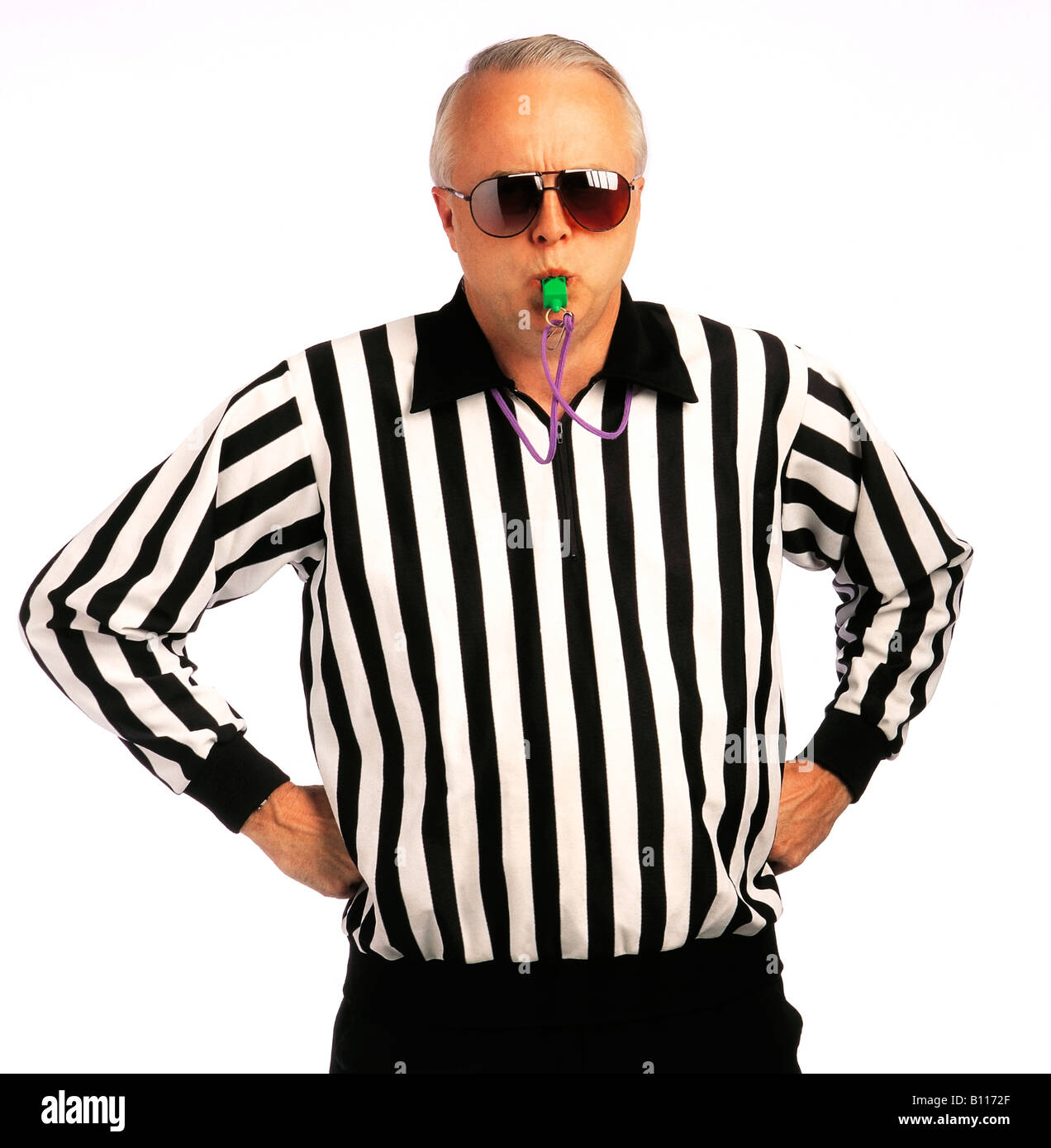 Referee wearing sunglasses Stock Photo Alamy