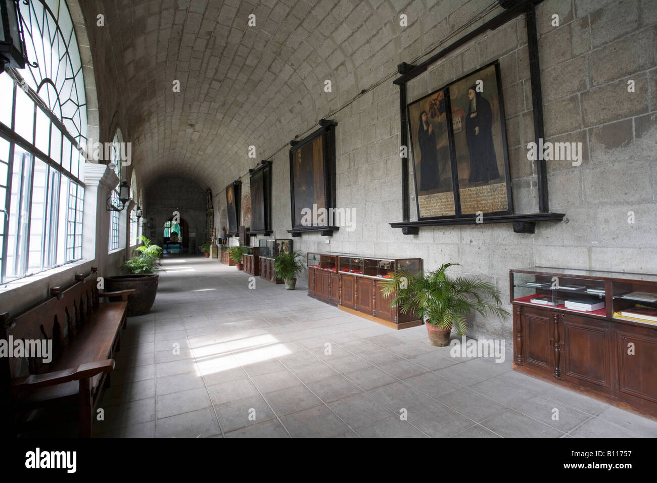 Intrerior of San Agustine Church convent Stock Photo - Alamy