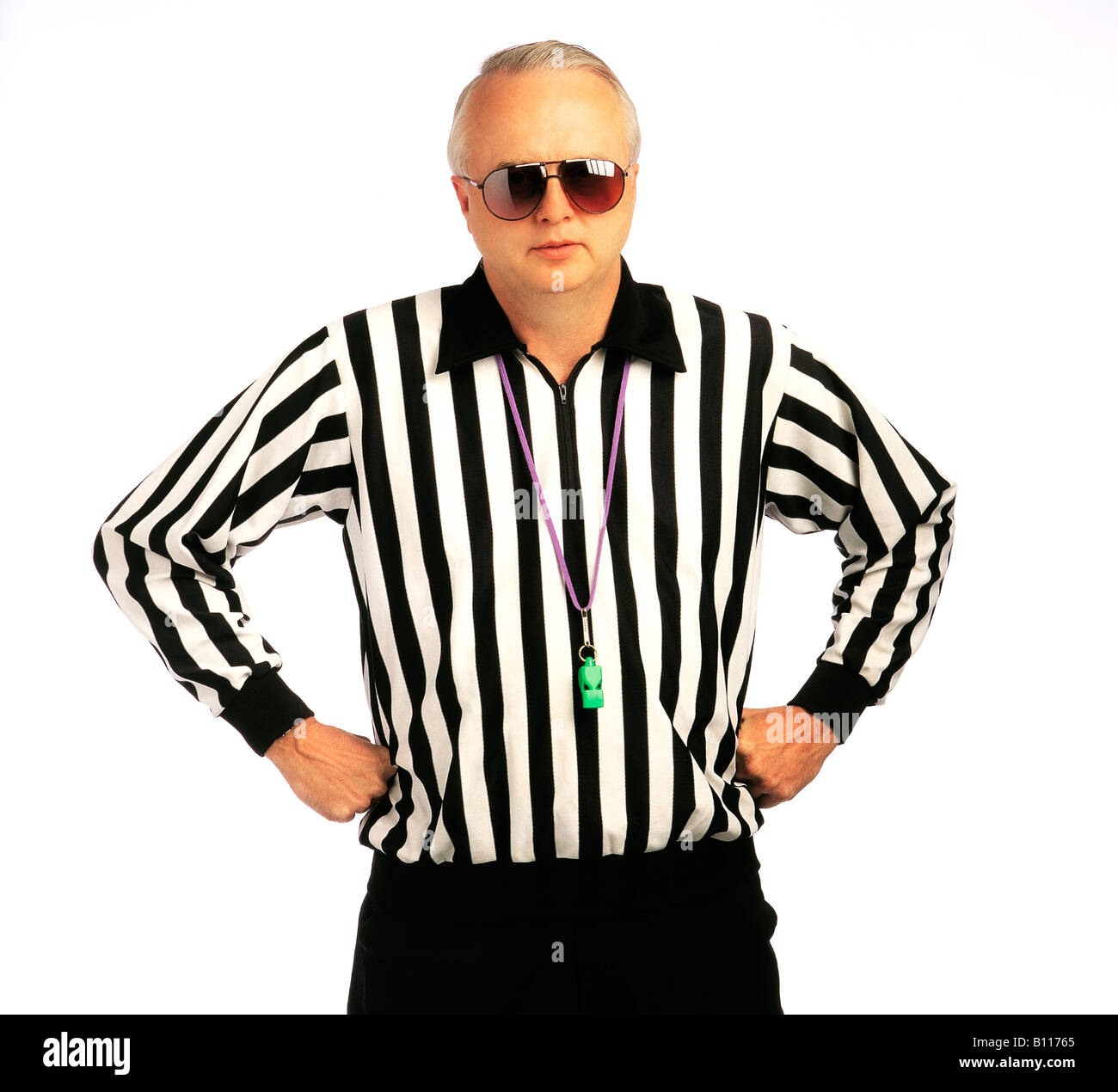 Referee wearing sunglasses Stock Photo Alamy