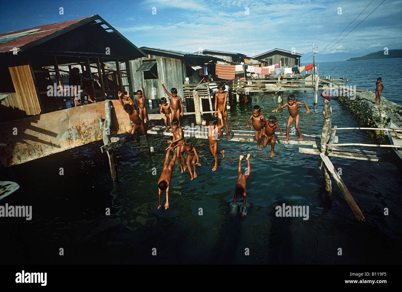 boys naked at the water