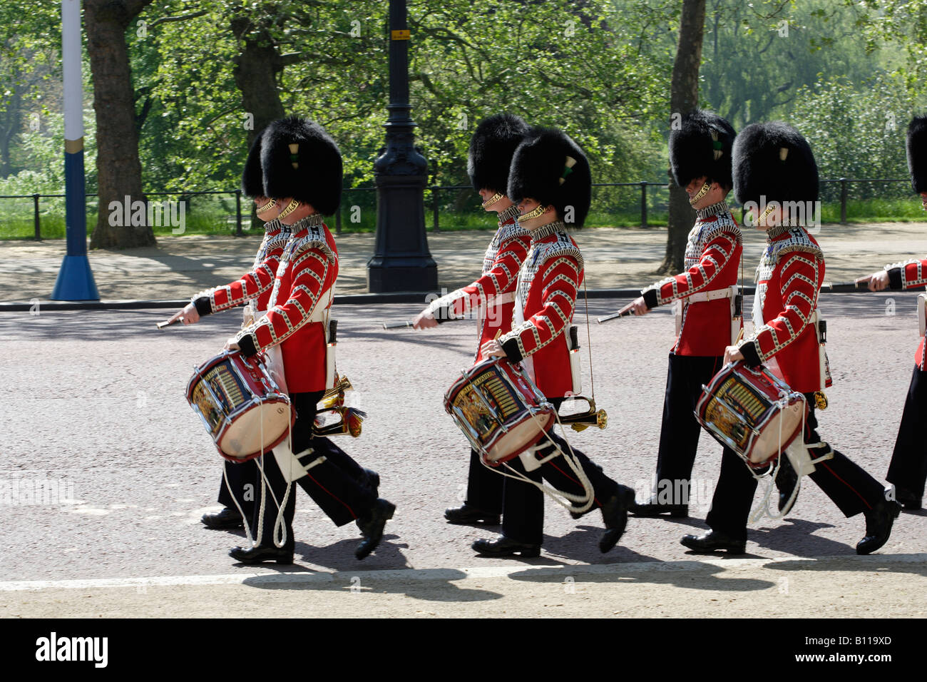 Marching band The Mall London England Stock Photo