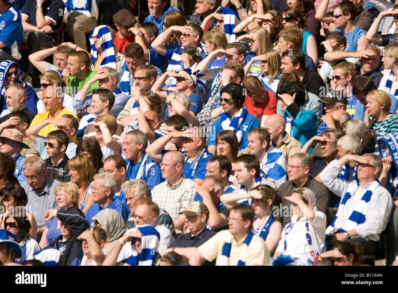 Football Scottish Cup Final soccer fans supporters crowd with hands