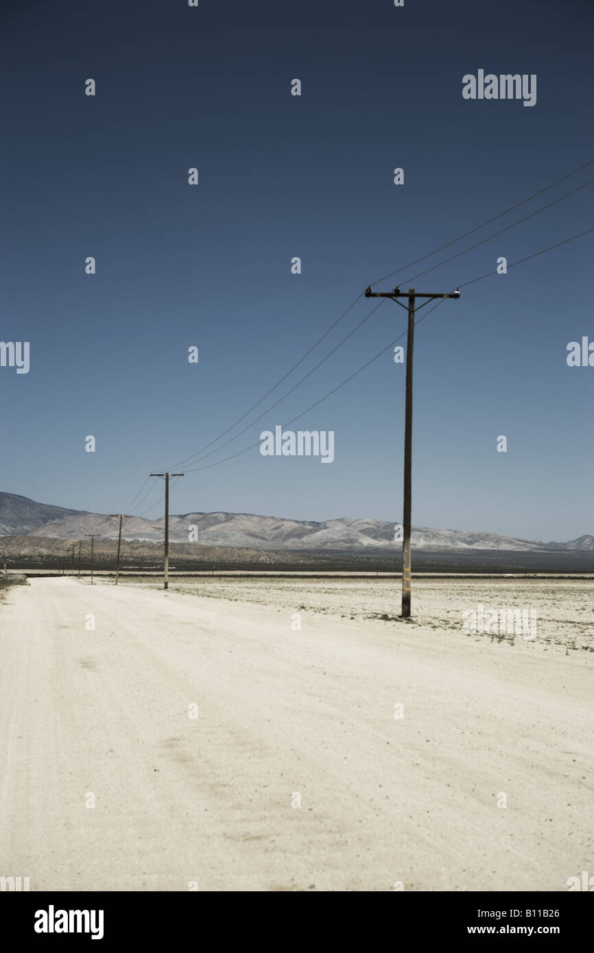 dirt road winds through California desert Stock Photo - Alamy
