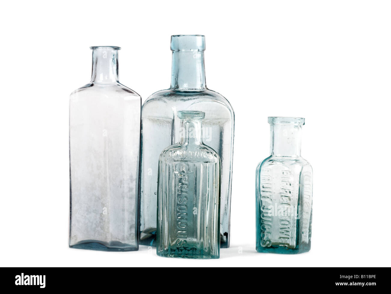 Old Glass Bottles Stock Photo