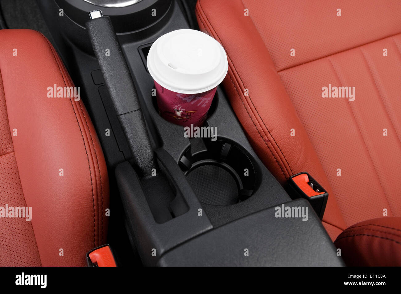 2008 Hyundai Tiburon GT Limited in Black - Cup Holder with Prop Stock Photo