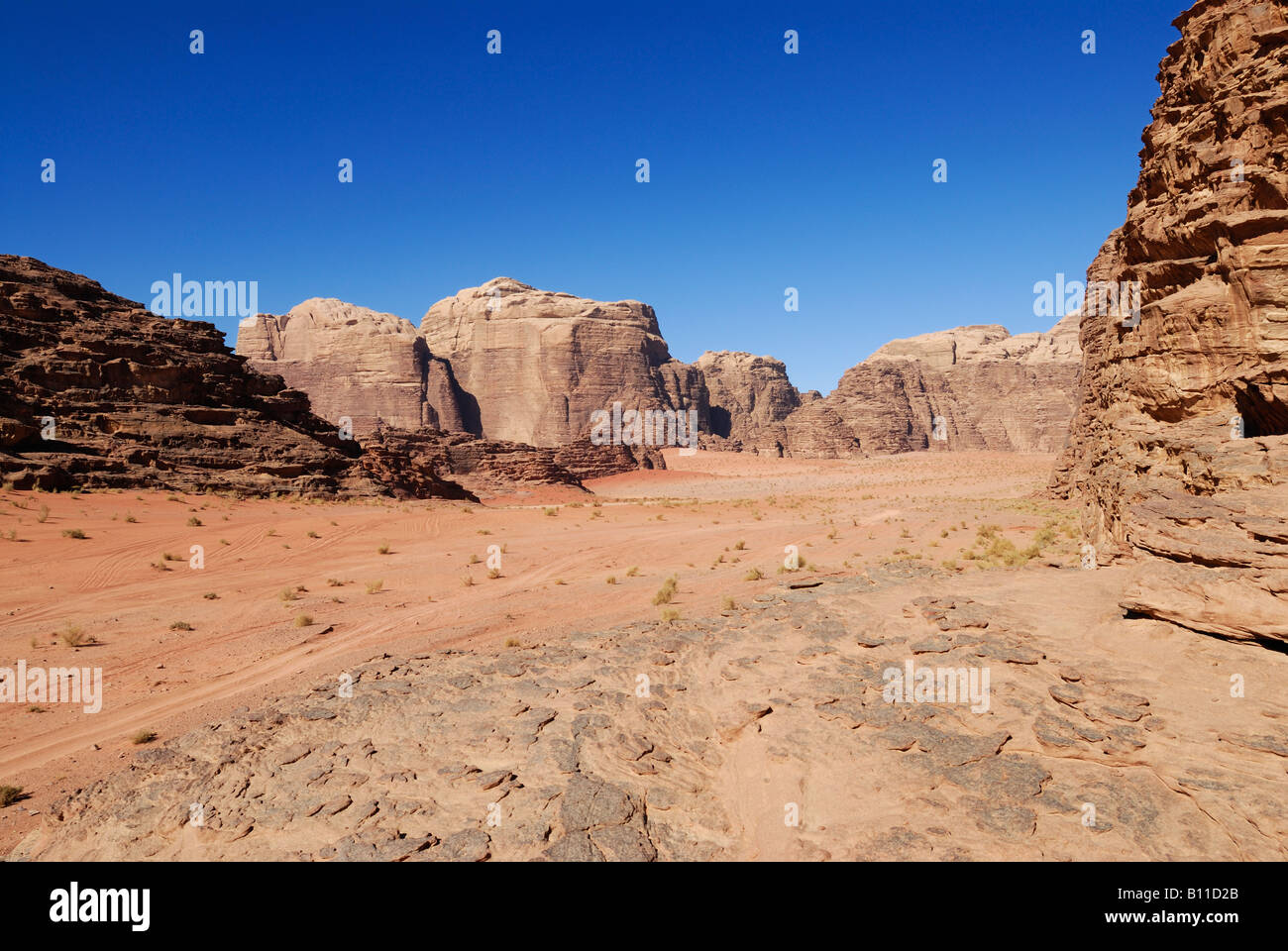 desert of Wadi Rum in Jordan, Arabia Stock Photo