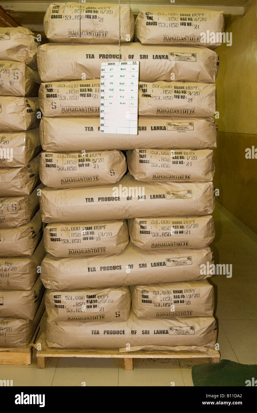 Bulk tea packed in paper sacks Stock Photo Alamy