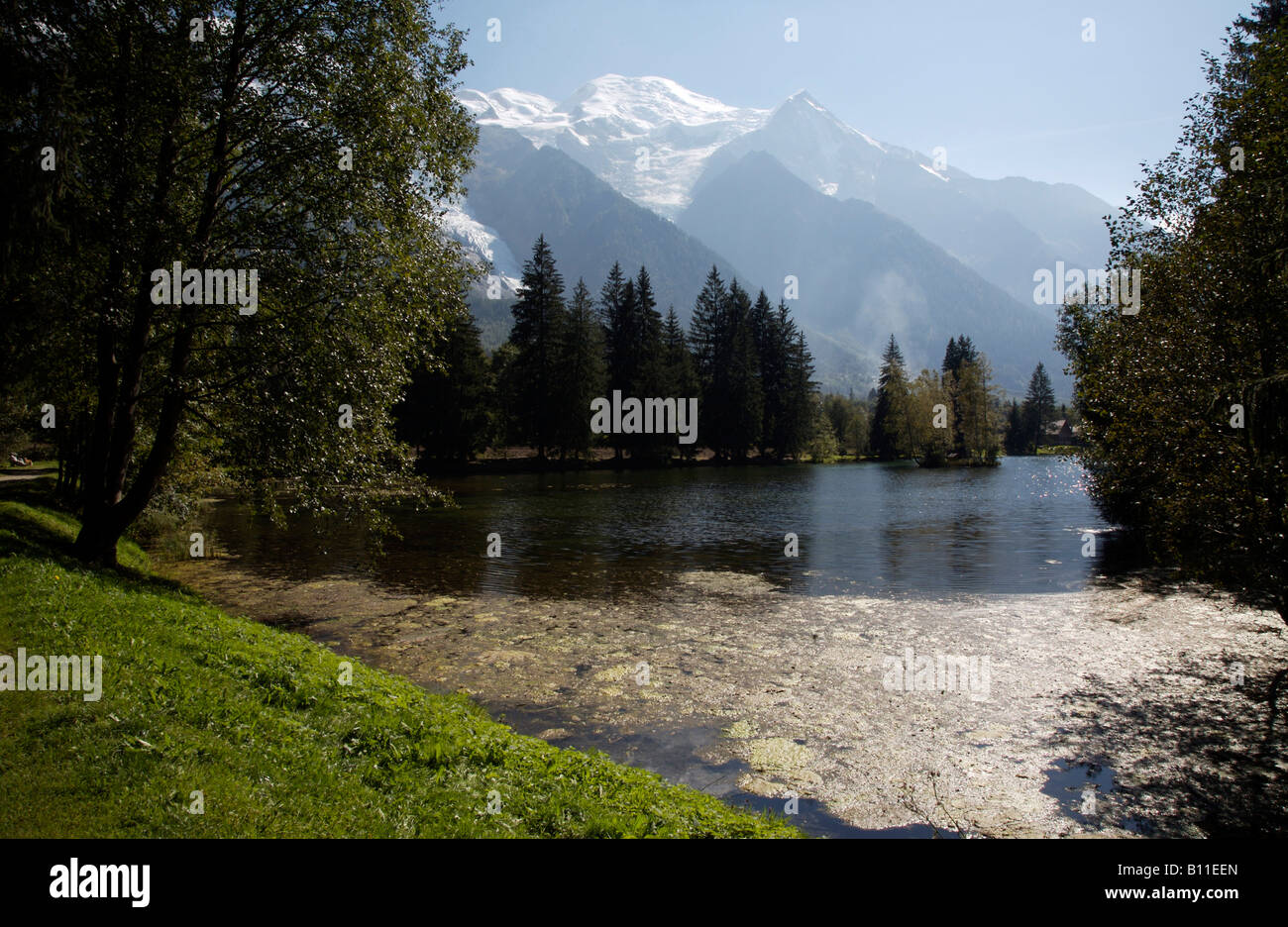 Chamonix, Blick auf das Mont-Blanc-Massiv, Stock Photo