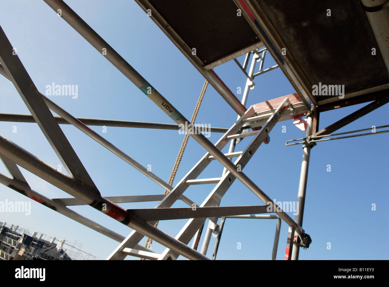 SCAFFOLDING WITH LADDER Stock Photo Alamy