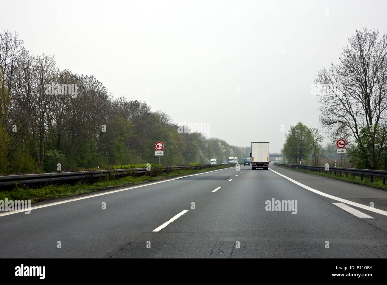 On the road in North Rhine-Westphalia, Germany Stock Photo